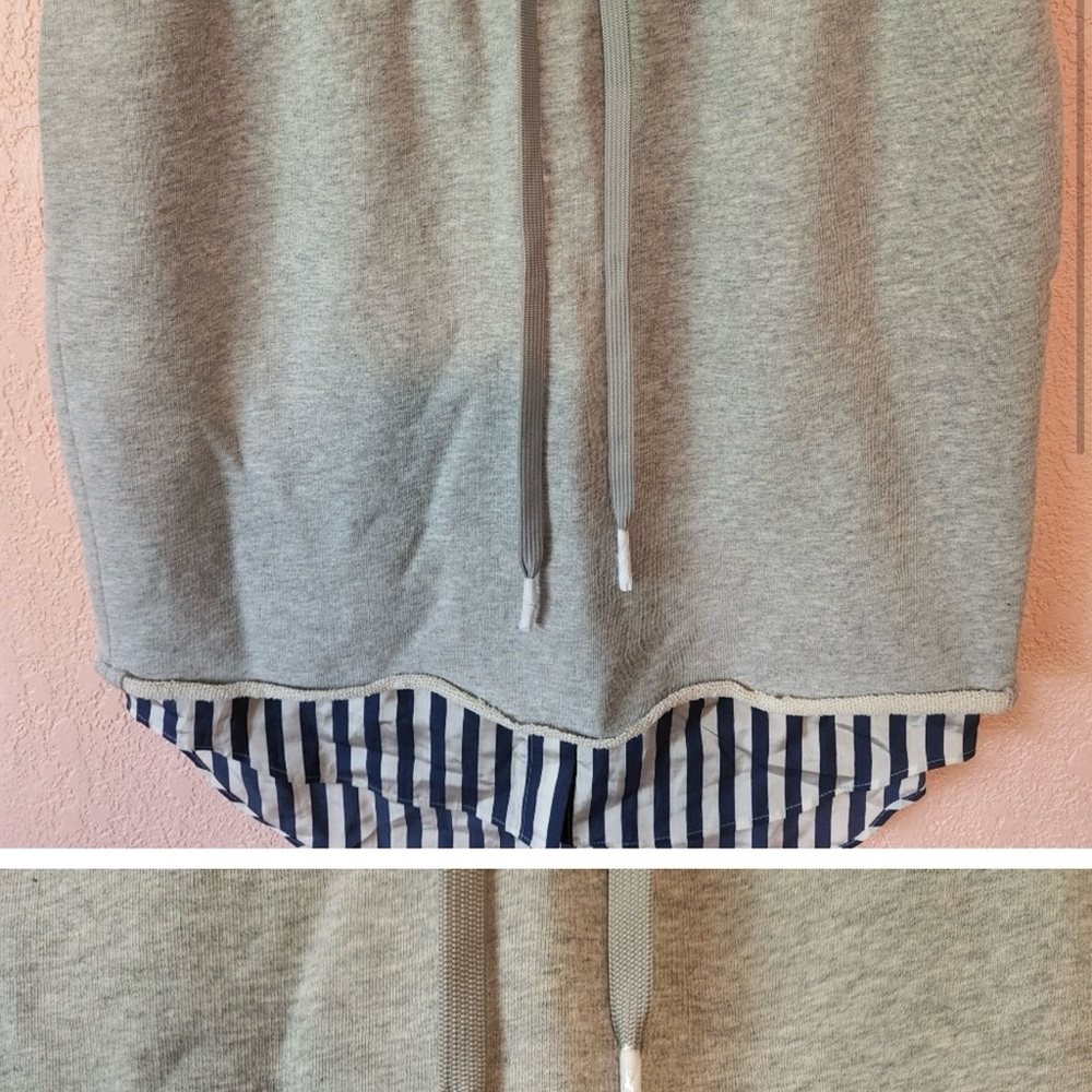 Alexander Wang Layer Striped Pull On Elastic Waist Skirt View 3
